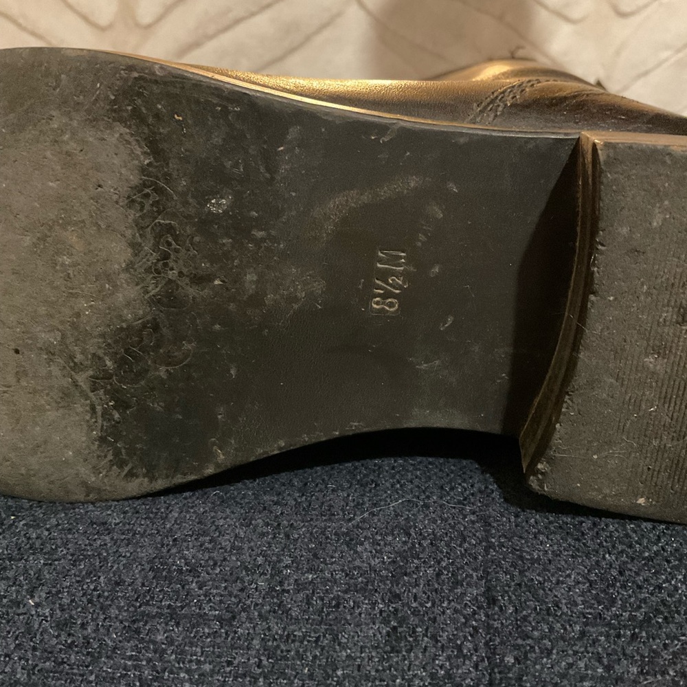 Black Genuine Leather Riding Boots | Size 8.5 - Picture 4 of 8